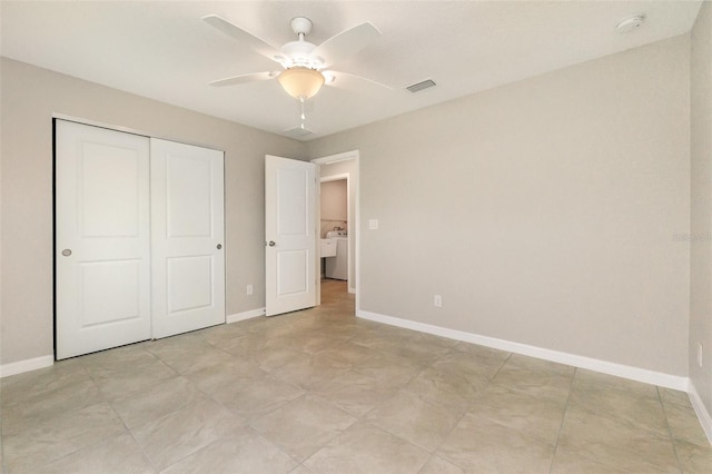 13116 Marathon Blvd, Port Charlotte, FL 33981 - unfurnished bedroom featuring a closet and ceiling fan