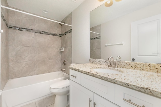 13116 Marathon Blvd, Port Charlotte, FL 33981 - full bathroom featuring vanity, shower / bath combination, and tile patterned flooring