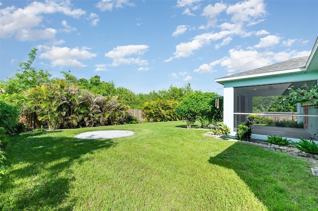 13116 Marathon Blvd, Port Charlotte, FL 33981 - view of yard featuring a sunroom