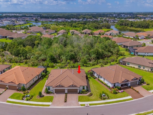 5317 Rushmere Ct, Palmetto, FL 34221 - aerial perspective of suburban area with a nearby body of water