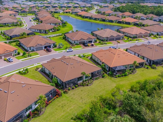 5317 Rushmere Ct, Palmetto, FL 34221 - aerial view of residential area with a large body of water