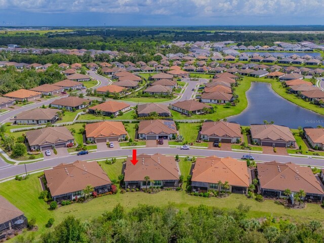 5317 Rushmere Ct, Palmetto, FL 34221 - aerial perspective of suburban area with a nearby body of water