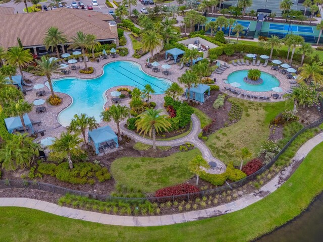 5317 Rushmere Ct, Palmetto, FL 34221 - drone / aerial view of a pool area