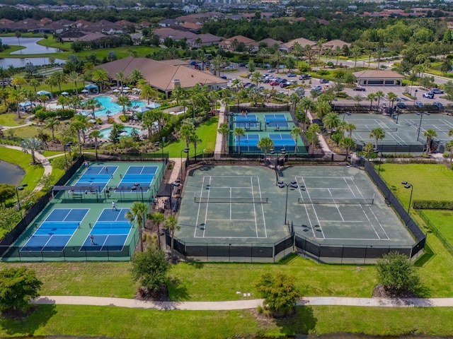 5317 Rushmere Ct, Palmetto, FL 34221 - drone / aerial view of a nearby body of water and a pool area