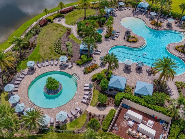 5317 Rushmere Ct, Palmetto, FL 34221 - drone / aerial view of a pool area