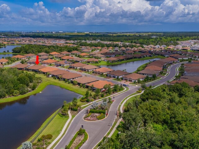 5317 Rushmere Ct, Palmetto, FL 34221 - aerial overview of property's location with nearby suburban area and a nearby body of water