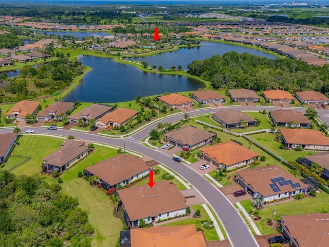5317 Rushmere Ct, Palmetto, FL 34221 - aerial view of residential area with a large body of water