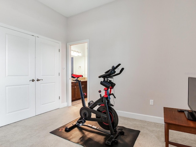 3503 Graycliff Ln, Brandon, FL 33511 - exercise area featuring light colored carpet