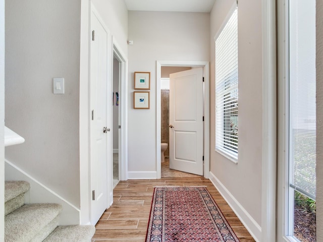 3503 Graycliff Ln, Brandon, FL 33511 - hall featuring light wood-type flooring and stairs