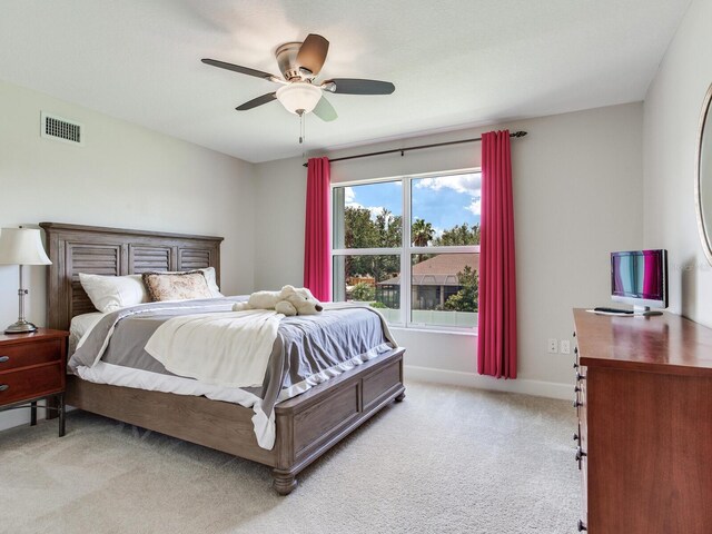 3503 Graycliff Ln, Brandon, FL 33511 - bedroom featuring light colored carpet and ceiling fan