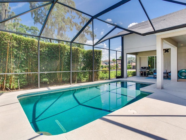 3503 Graycliff Ln, Brandon, FL 33511 - swimming pool featuring a patio, area for grilling, and a lanai