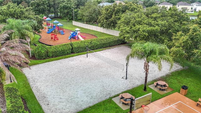 18339 Fish Loop, Land O Lakes, FL 34638 - view of home's community featuring volleyball court and uncovered parking