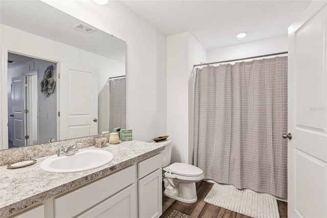 6235 Bucket Ct, Gibsonton, FL 33534 - full bath with vanity, wood finished floors, and a shower with shower curtain