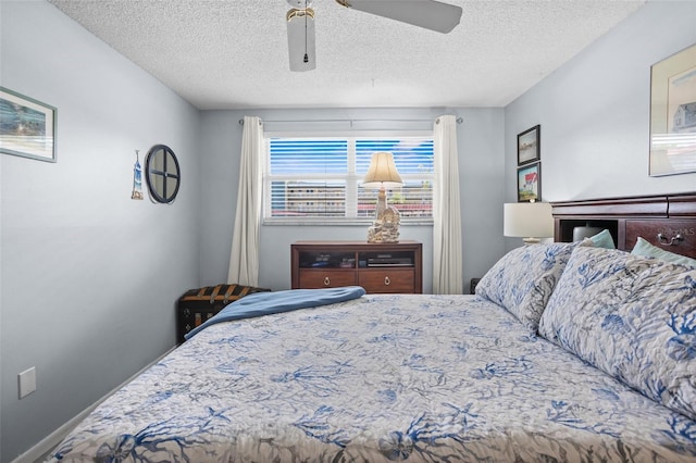 5660 80th St N Unit B106, Saint Petersburg, FL 33709 - bedroom featuring a textured ceiling and ceiling fan