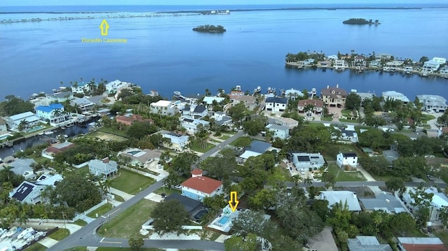 201 S St, Palm Harbor, FL 34683 - view of property location featuring a nearby body of water and nearby suburban area
