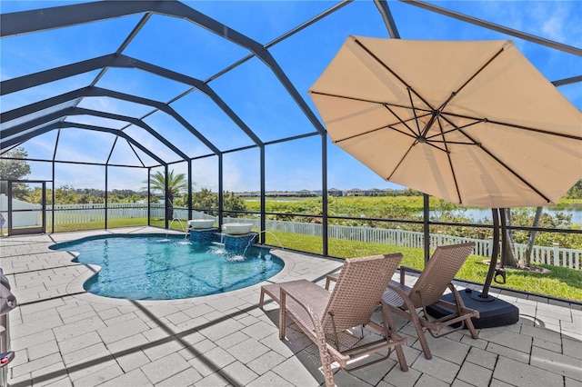 12607 Pensacola Ct, Riverview, FL 33579 - view of swimming pool featuring a patio and a lanai