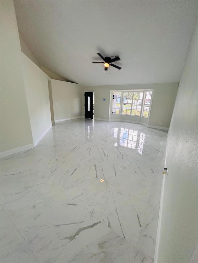 10444 Fordham St, Spring Hill, FL 34608 - empty room featuring light marble finish flooring and a ceiling fan