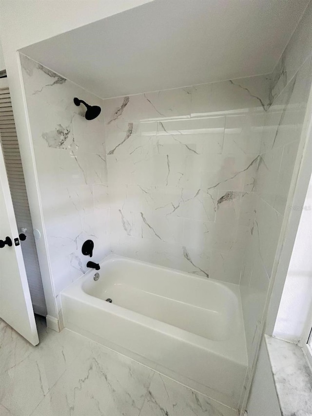 10444 Fordham St, Spring Hill, FL 34608 - full bath with shower / bathtub combination and marble look tile flooring