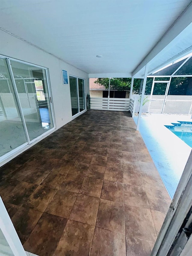 10444 Fordham St, Spring Hill, FL 34608 - view of patio / terrace with an outdoor pool and glass enclosure