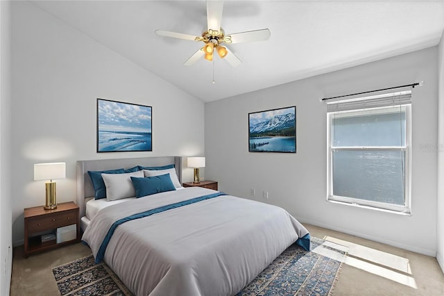 547 Summer Sails Dr, Valrico, FL 33594 - bedroom with carpet flooring, lofted ceiling, and ceiling fan