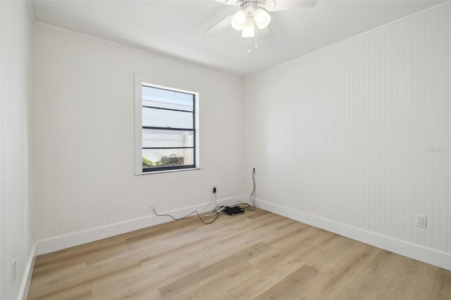 206 N Beverly Ave Unit 1/2, Tampa, FL 33609 - spare room featuring wood finished floors and a ceiling fan