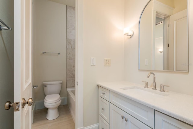442 Midway Is, Clearwater Beach, FL 33767 - bathroom featuring vanity, wood finished floors, and shower / bath combination