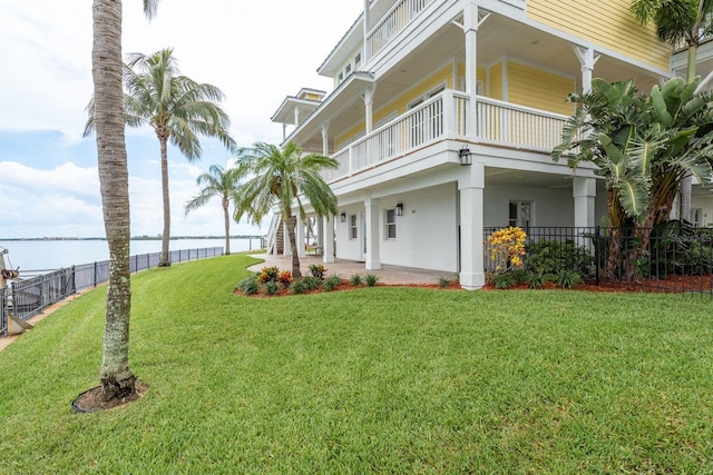 442 Midway Is, Clearwater Beach, FL 33767 - view of property exterior featuring a water view and stairway