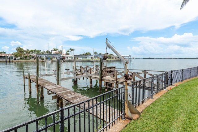 442 Midway Is, Clearwater Beach, FL 33767 - dock with a water view and boat lift