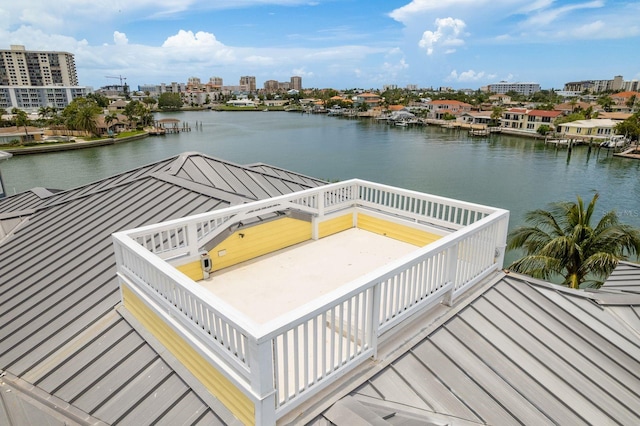 442 Midway Is, Clearwater Beach, FL 33767 - dock featuring a water view and a view of city