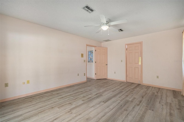 4355 Odin St, Spring Hill, FL 34608 - unfurnished room with light wood-style floors, ceiling fan, and a textured ceiling