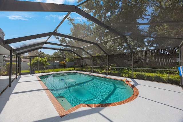 12405 Pathway Ct, Riverview, FL 33569 - view of pool featuring a patio area and a lanai