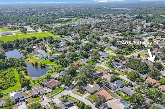 12405 Pathway Ct, Riverview, FL 33569 - aerial overview of property's location with a large body of water and nearby suburban area