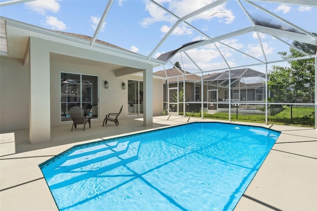 1800 Loch Haven Ct, Trinity, FL 34655 - view of pool with a patio area and glass enclosure