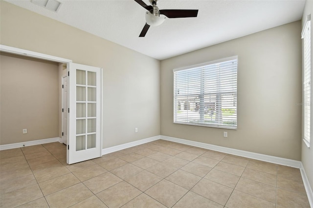 4544 Vermillion Sky Dr, Wesley Chapel, FL 33544 - unfurnished room with ceiling fan and light tile patterned floors