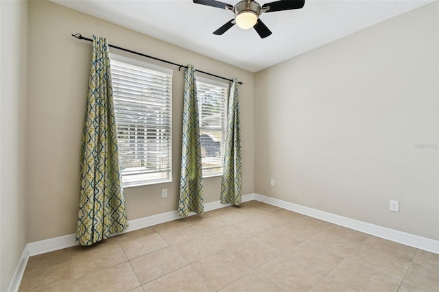 4544 Vermillion Sky Dr, Wesley Chapel, FL 33544 - unfurnished room featuring plenty of natural light, ceiling fan, and light tile patterned floors