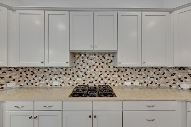 5804 Terncrest Dr, Lithia, FL 33547 - kitchen with black gas stovetop, light countertops, and tasteful backsplash