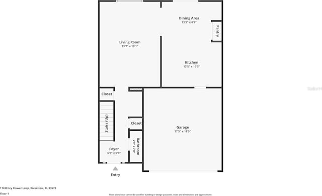11438 Ivy Flower Loop, Riverview, FL 33578 - view of room layout