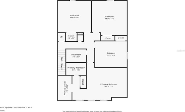 11438 Ivy Flower Loop, Riverview, FL 33578 - view of room layout