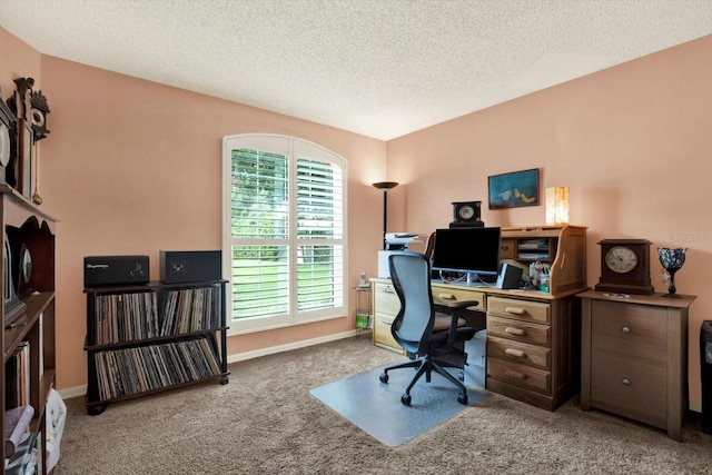 10597 Alvarado Ct, Seminole, FL 33772 - home office featuring carpet and a textured ceiling