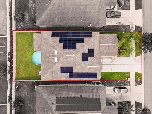 11024 Purple Martin Blvd, Riverview, FL 33579 - view of subject property featuring property boundaries highlighted and a pool