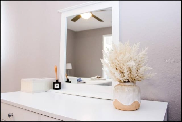 1004 Osage St, Clearwater, FL 33755 - bathroom with vanity and a ceiling fan