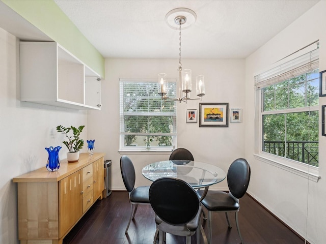 2010 E Palm Ave Unit 14303, Tampa, FL 33605 - dining room with a chandelier and dark wood-style flooring