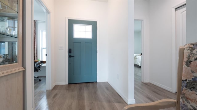 9429 Northcliffe Blvd, Spring Hill, FL 34606 - foyer entrance with wood finished floors and baseboards