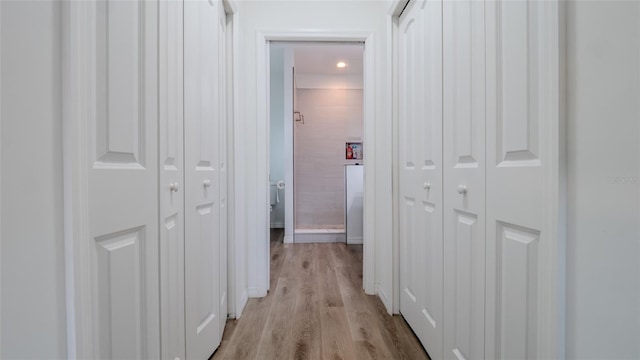 9429 Northcliffe Blvd, Spring Hill, FL 34606 - corridor featuring light wood-style flooring and baseboards