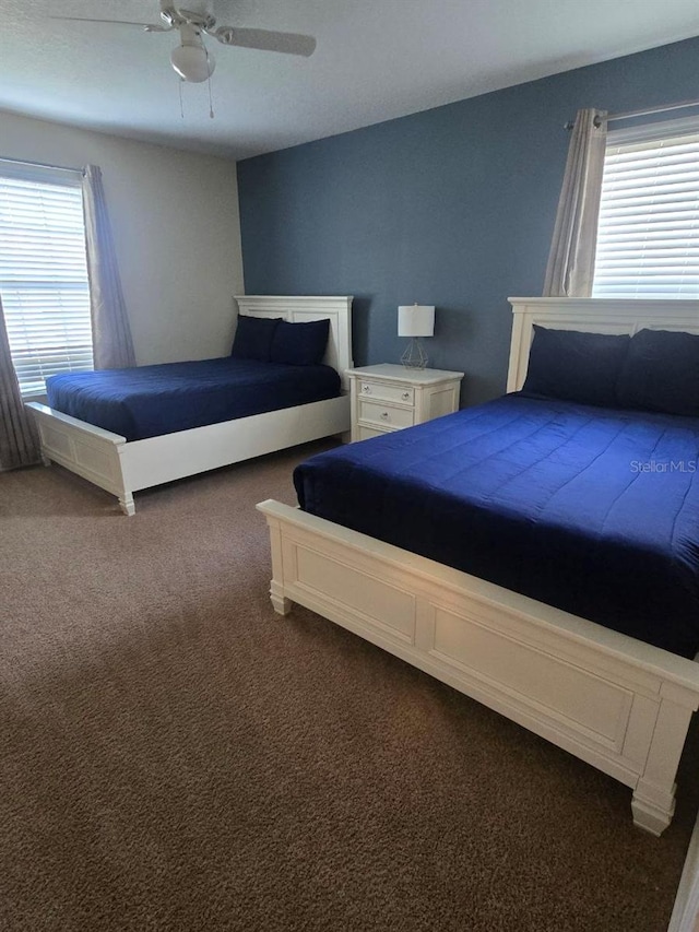 8923 Cuban Palm Rd, Kissimmee, FL 34747 - carpeted bedroom with multiple windows and a ceiling fan