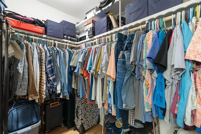 7022 Kingsway Dr, Port Richey, FL 34668 - walk in closet with wood finished floors