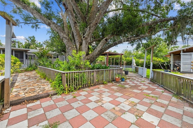 2221 W Lake Dr, Wimauma, FL 33598 - view of patio / terrace
