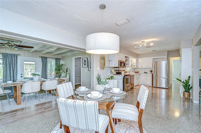 2201 Horan Way S, Gulfport, FL 33707 - dining room featuring a ceiling fan