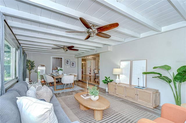 2201 Horan Way S, Gulfport, FL 33707 - sunroom featuring beamed ceiling