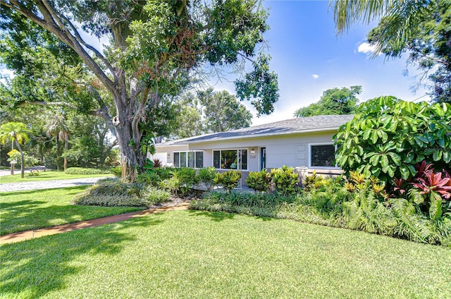 2201 Horan Way S, Gulfport, FL 33707 - ranch-style home featuring a front lawn
